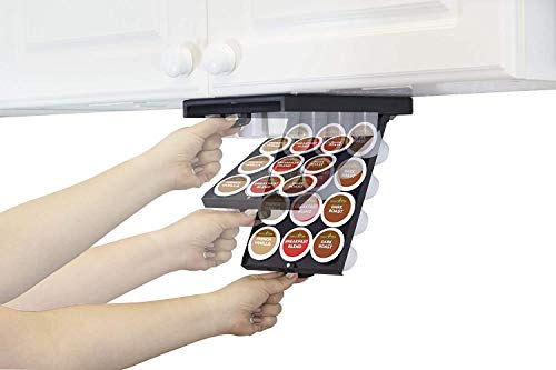 EZ-Shelf by Perfect Pod | Under Shelf Storage for K Cups, Coffee Holder Compatible with Keurig K Cup Coffee Pods, Space-Saving Under Counter Cabinet Coffee Pod Holder