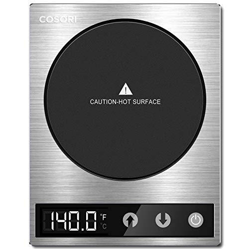 COSORI Coffee Mug Warmer Premium 24Watt Stainless Steel, Best Gift Idea, Office/Home Use Electric Cup Beverage Plate, Water,Cocoa,Milk, Silver