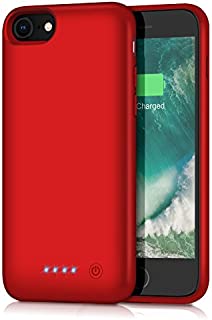 ABOE Battery Case for iPhone 8/7/6s/6/SE(2020), [6000mAh] Upgraded Charging Case Rechargeable Battery Pack for iPhone 8/7 Portable Charger case for iPhone 6S/6 /SE(2020)(4.7 inch)-[Red]