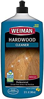 Weiman Hardwood Floor Cleaner - 32 Ounce - Non-toxic for Finished Hardwood Oak Maple Cherry Birch Engineered - Professional Safe Streak-free - Packaging May Vary