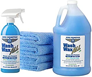 Wet or Waterless Car Wash Wax Kit 144 Ounces. Aircraft Quality for Your Car, RV, Boat, Motorcycle. The Best Wash Wax. Anywhere, Anytime, Home, Office, School, Garage, Parking Lots.