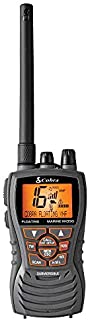 Cobra MR HH350 FLT Handheld Floating VHF Radio  6 Watt, Submersible, Noise Cancelling Mic, Backlit LCD Display, NOAA Weather, Memory Scan, Grey