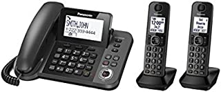 Panasonic KX-TG572SK DECT 6.0 Plus Corded / Cordless Combo Phone System with 2 Cordless Handsets (plus one corded handset) (Renewed)