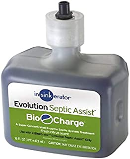 InSinkErator CG Evolution Septic Assist Bio Charge Replacement Cartridge, 16-Ounces, Blue