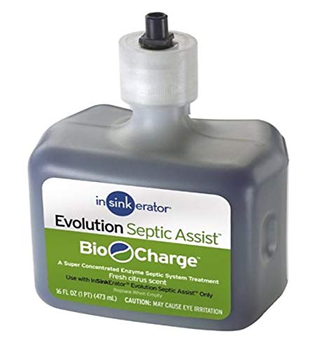 InSinkErator CG Evolution Septic Assist Bio Charge Replacement Cartridge, 16-Ounces, Blue