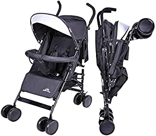 Kinbor Toddle Baby Stroller with Multi-Position Recline, Easy Fold Lightweight Travel Stroller with Large Storage Basket and Adjustable Umbrella