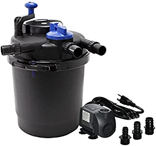 SUN Grech CPF-2500 Pond Bio Pressure Filter UVC 13-watt Up to 1600 Gallons (CPF-2500 + 720GPH Pump)