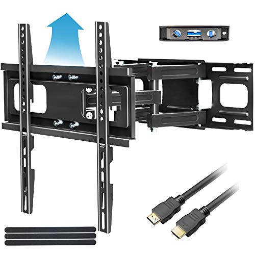 Full Motion TV Mount with Height Setting FOZIMOA TV Wall Mount for Most 32-65 inch LED LCD Plasma Flat Screen Articulating Swivel Tilt Extension TV Bracket up to 121lbs Loading Max VESA 400x400mm