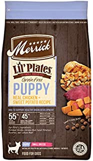 Merrick Lil' Plates Grain Free Small Breed Dry Dog Food Puppy Real Chicken + Sweet Potato Recipe - 12.0 lb Bag