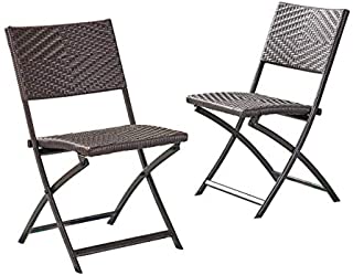 Christopher Knight Home El Paso PE / Iron Dining Chairs, 2-Pcs Set, Multibrown