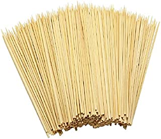 Hysagtek 400Pcs Natural Wooden Bamboo Skewers Sticks for BBQ Fruit Cocktail Chocolate Fountain Fondue Appetizer Kabob Grilling Barbecue Crafting and Party 15cm