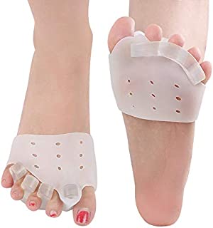 Toe Separators, Straighteners & Spacers for Fitness and Wellness Use Correct Your Toes Naturally Gel Metatarsal Cushion Toe Separators - Forefoot Pad for Mortons Neuroma- Rapid Foot Pain Relief