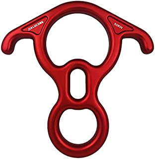 JIALUCONG Figure 8 Climbing Gear - Tree Climbing Gear for Tree Work - Figure 8 Descender for Aerial Yoga with Silks - Mountain Climbing Gear (Red)