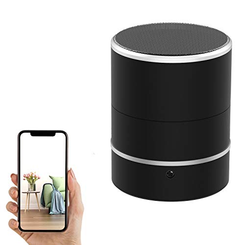 Hidden Camera Speaker - Spy Camera PTZ 180° Rotate 1080P WiFi HD Bluetooth Speakers Wireless Mini Camera Video Recorder Motion Detection Real-Time View Nanny Cam