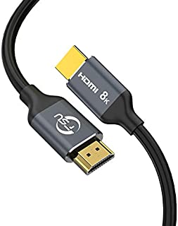 8K HDMI 2.1 Cable 15FT,Ultra High Speed 8K@60HZ 4K@120Hz 48Gbps Ultra HD HDMI to HDMI Cord, Support Dynamic HDR, eARC, Dolby Atmos,Compatible with Roku,Laptop,Monitor,PS4,PS5,Apple TV,Xbox&More