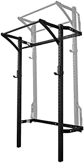 Murphy Rack Fold Up Wall Mounted Folding Squat Rack Space Saving Power Stand with Pull Up Bar Home Gym Equipment (Textured Black Powder Coat)