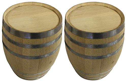 (Set of 2) - 5 Gallon New White Oak Barrel For Aging Whiskey, Bourbon, Wine, Cider, Beer Or As Decor