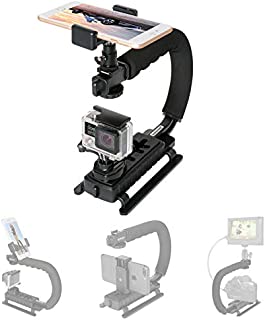 Fantaseal 4in1 DSLR/ Mirrorless /Action Camera +Camcorder +Smartphone Stabilizer Holder We-media Youtube Vlog Low Position Video Rig Mount Fit for GoPro Sony DJI OSMO ACTION Nikon Canon iPhone Samsung