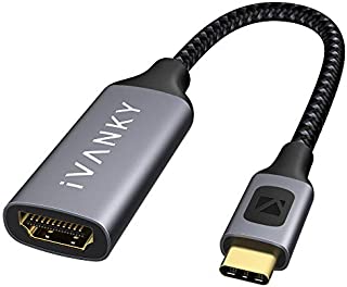 USB-C to HDMI Adapter,iVANKY 4K@60Hz USB Type-C to HDMI Adapter, Thunderbolt 3 Cable, Compatible with MacBook Pro, Air,iPad Pro,Google Chromebook Pixel,Microsoft Surface Book 2 / Surface Go, and More