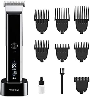 WONER Hair Clippers for Men, Clippers for Hair Cutting, Rechargeable Cordless Hair Trimmers with Charging Stand, Hair Cutting Kits for Family,Valentines Day Gifts for him