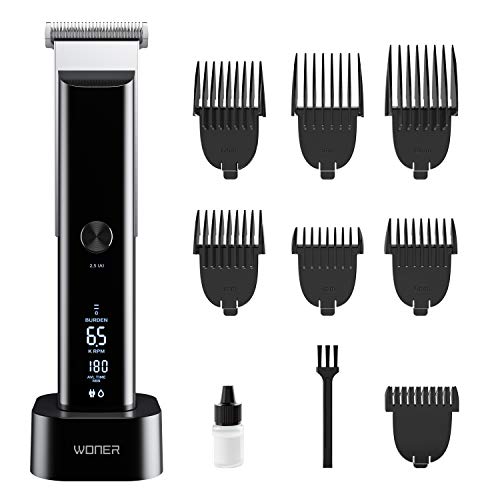 WONER Hair Clippers for Men, Clippers for Hair Cutting, Rechargeable Cordless Hair Trimmers with Charging Stand, Hair Cutting Kits for Family,Valentines Day Gifts for him