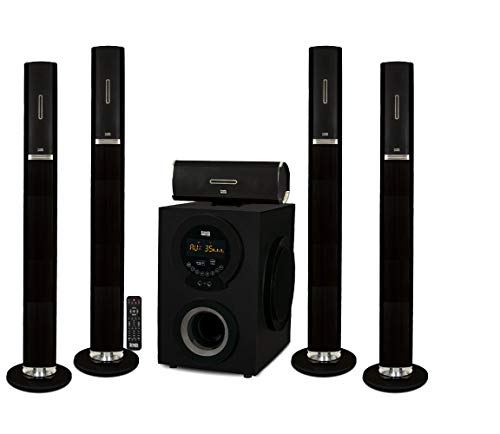 Acoustic Audio AAT3002 Tower 5.1 Home Theater Bluetooth Speaker System with 8