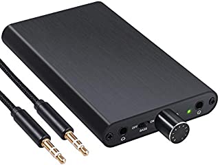 LiNKFOR 16-300 Portable Headphone Amplifier with Rechargeble Lithium Battery Buit-in Power Bank Support 2-Level Boost Gain Switch Bass on&Off Headphone amp for iPhone MP3 MP4 ipad and Computers 