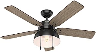 Hunter Mill Valley Indoor / Outdoor Ceiling Fan with LED Light and Pull Chain Control