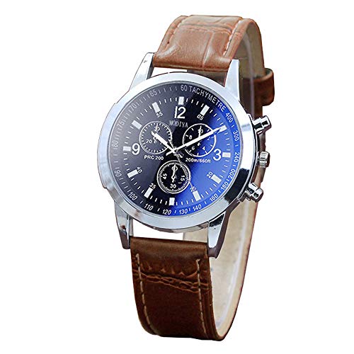 Yeyamei Men's Watches,Luxury Casual Sport Quartz Wristwatches Leather Watches Fashion Classic Dress Business Analog Wrist Watch Gift for Men