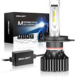 SEALIGHT H4 9003 HB2 LED Motorcycle Headlight Bulb, High/Low Beam, 6000K Xenon White