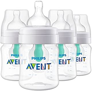 Philips Avent Anti-colic Baby Bottle with AirFree vent 4 Oz 4pk, SCF400/44