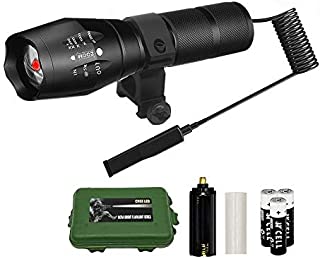 Infrared Flashlight,Led 850nm Illuminator Flashlight,Adjustable Focus Infrared Illuminator Night Vision IR Light Torch Kit with Scope Mount,Pressure Switch for Hunting Predator