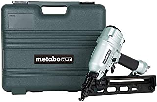 Metabo HPT Finish Nailer Kit, 15 Gauge, Pneumatic, Angled, Finish Nails 1-1/4-Inch up to 2-1/2-Inch, Integrated Air Duster, Selective Actuation Switch, 5-Year Warranty (NT65MA4)