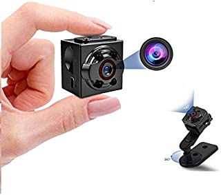 Hidden Mini Spy Camera, 1080P Full HD Nanny Cam, Night Vision & Motion Activation for Indoor Outdoor Portable Secret Surveillance Covert Security Small Cameras