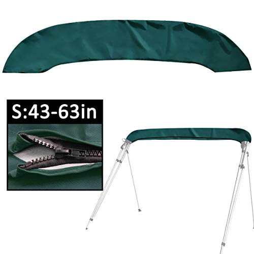 Bimini Top CoverSuitable for 3-4 Bows Bimini TopsEffectively Prevent The Erosion of UV, sea Water and sea Breeze in SummerBimini Top Canopy,Storage Boot (Army Green S:43-63IN)