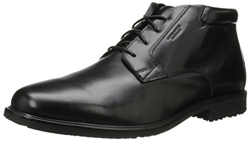 Rockport Men's Essential Details Waterproof Dress Chukka Boot, Black, 9.5 M US