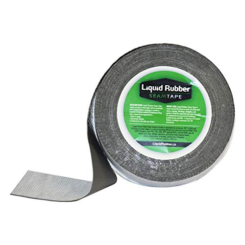 Liquid Rubber Peel and Stick Seam Tape - Fix Leaks, Repair and Restore Roof Joints and Tears, Bonds to EPDM, Metal, Tiles, Shingles, Wood, and Fiberglass Easy to Use, 2 Inch x 50 Foot Roll