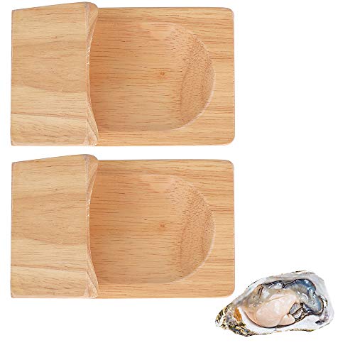 2 pack Easy Oyster Opener Shucking Tool Wooden Oyster Shucking Clamp