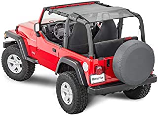 MasterTop Mesh Bimini Top Plus, Black, Fits 92-06 Jeep Wrangler