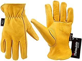 KIM YUAN Winter Warm Work Gloves 3M Thinsulate Lining Perfect for Gardening/Cutting/Construction/Motorcycle, Men & Women