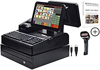 ZHONGJI All in One POS System Cash Register for Small Business,Retailer,Supermarket,Grocery,Convenience SET03