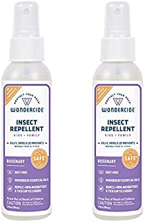 Wondercide - Mosquito, Tick, Fly, and Insect Repellent with Natural Essential Oils - DEET-Free Plant-Based Bug Spray and Killer - Safe for Kids, Babies, and Family - Rosemary 2-Pack of 4 oz Bottle