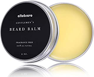 Beard Butter Balm Wax - All Natural Premium Unscented Organic Oils and Beeswax  Hydrates, Softens, Smooths, Strengthens Beard Growth  Beard Care Grooming and Mustache Maintenance Treatment, 1 Pack 2 oz