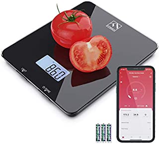 Smart Food Nutrition Scale, FITINDEX Bluetooth Digital Kitchen Scale with Nutritional Calculator and Timer, Multifunction Coffee Scale with Smartphone APP for Keto, Macro, Calorie and Weight Loss