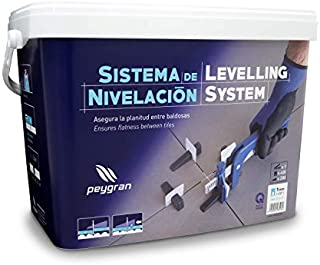 Peygran Tile Leveling System Super KIT 1/8 (3MM) Includes Pliers/Tool, 400 Clips, 200 Wedges and Handy, Durable Bucket. Lippage Free and Perfect Tile Installation for Professionals and DIYs.