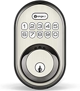 Keyless Entry Deadbolt Lock, Orangeiot Electronic Keypad Door Lock, Auto Lock, 1 Touch Locking, 20 Customizable User Codes, Back Lit, Easy Installation for Front Back Door, Satin Nickel