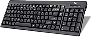 Rii RK901 Wireless Keyboard,Ultra-Slim Full Size 2.4G Wireless Keyboard with Numeric Keypad for Computer,Desktop,Laptop,PC,Raspberry pi,Windows XP/7/8/10 (Black)