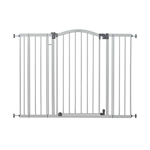 Summer Extra Tall & Wide Safety Baby Gate, Cool Gray Metal Frame  38 Tall, Fits Openings 29.5 to 53 Wide, Baby and Pet Gate for Extra-Wide Doorways, Stairs, and Wide Spaces