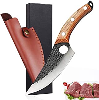 Boning Knife with Cover SheathMeat Cleaver KnifeSheath Butcher Knives with Sheath and Gift BoxKitchen Chef Knifes for Home, Camping, BBQ,Tactical