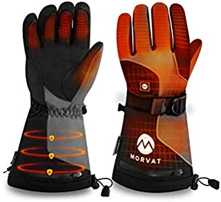 Heated Gloves for Men Women - New for 2020 - Electric Gloves with 4 Rechargeable Batteries, Ski Gloves, Heated Motorcycle Gloves and Snow Gloves, Works Over 16 Hours